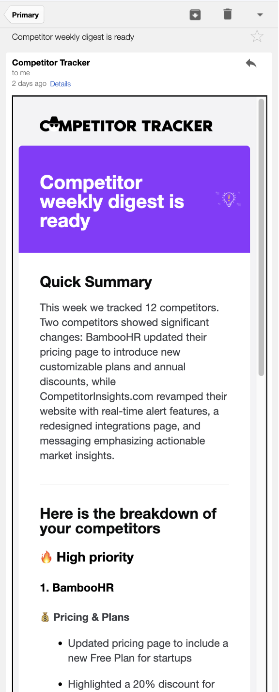 Email template - small